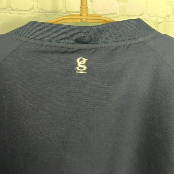 Vintage NAVY NCAA Football Windbreaker navy, yellow/white size Large - Picture 5 of 7